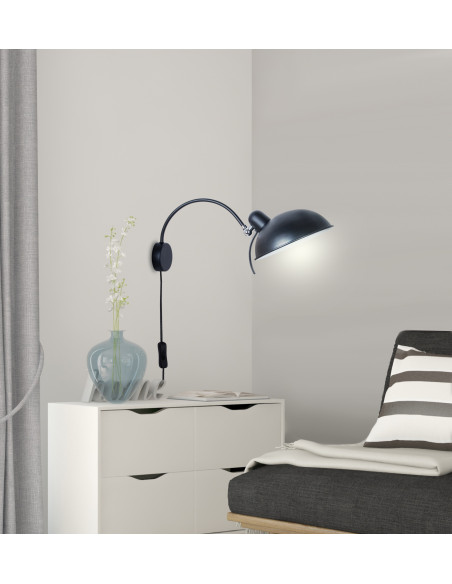 CANDELLUX NORA LAMPA KINKIET 1X40W E14 CZARNY 21-53602