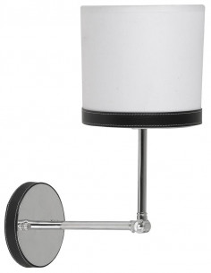 CANDELLUX TIDA LAMPA KINKIET 1X40W E14 CHROM/ABAŻUR PŁÓTNO/SKÓRA 21-31115