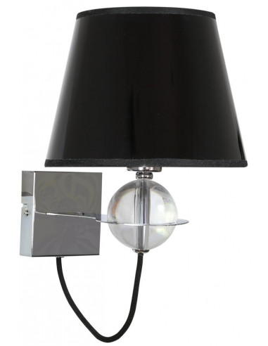 CANDELLUX TESORO LAMPA KINKIET 1X40W E14 CZARNY ZŁOTY SRODEK 21-29508