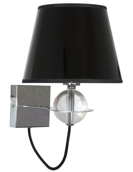 CANDELLUX TESORO LAMPA KINKIET 1X40W E14 CZARNY ZŁOTY SRODEK 21-29508