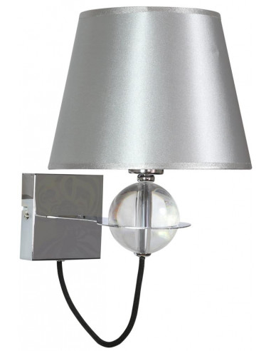 CANDELLUX TESORO LAMPA KINKIET 1X40W E14 SREBRNY 21-29522