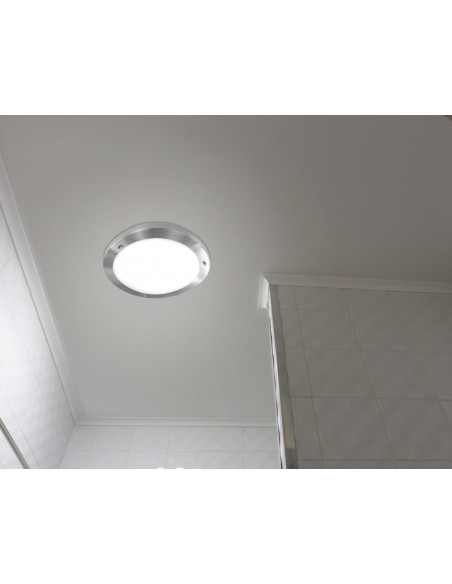 CANDELLUX AQUILA LAMPA SUFITOWA PLAFON 32 1X60W E27 SATYNA NIKIEL IP44 13-84197