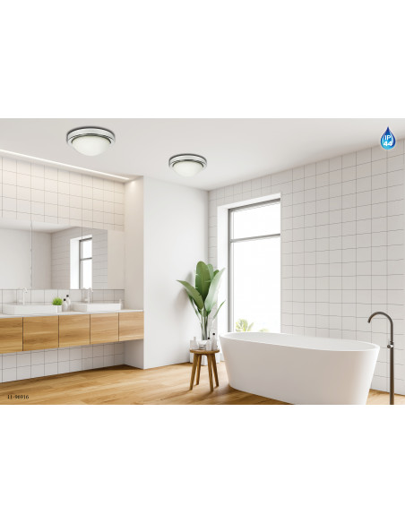 CANDELLUX RODA LAMPA SUFITOWA PLAFON 265 1X60W E27 CHROM IP44 11-96916