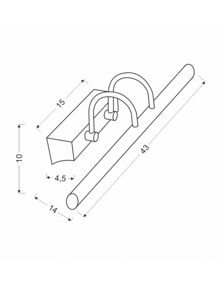 CANDELLUX LINEA LAMPA KINKIET 5W LED CHROM 20-40763