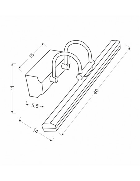 CANDELLUX GIZEL LAMPA KINKIET 5W LED CHROM 20-32591