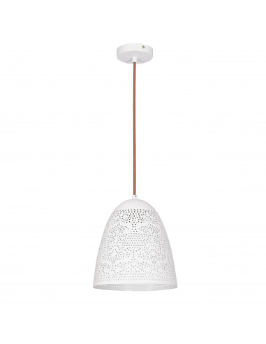 CANDELLUX BENE LAMPA WISZĄCA 20/21 STOŻEK 1X60W E27 AŻUROWY BIAŁY 31-70340