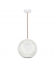 CANDELLUX BENE LAMPA WISZĄCA 25 KULA S 1X60W E27 AŻUROWY BIAŁY 31-70586