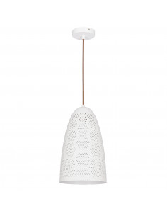 CANDELLUX BENE LAMPA WISZĄCA 20/33 STOŻEK 1X60W E27 AŻUROWY BIAŁY 31-70593