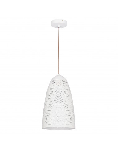 CANDELLUX BENE LAMPA WISZĄCA 20/33 STOŻEK 1X60W E27 AŻUROWY BIAŁY 31-70593