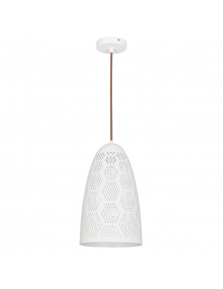 CANDELLUX BENE LAMPA WISZĄCA 20/33 STOŻEK 1X60W E27 AŻUROWY BIAŁY 31-70593