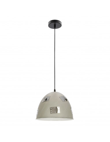 CANDELLUX PATCH LAMPA WISZĄCA 30 1X60W E27 SZARY + CHROMOWANY DEKOR 31-43160