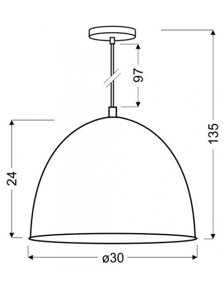 CANDELLUX PATCH LAMPA WISZĄCA 30 1X60W E27 SZARY + CHROMOWANY DEKOR 31-43160