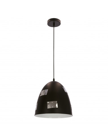 CANDELLUX PATCH LAMPA WISZĄCA 29 1X60W E27 CZARNY + CHROMOWANY DEKOR 31-43184