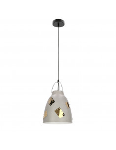 CANDELLUX PATCH LAMPA WISZĄCA 25 1X60W E27 SZARY + ZŁOTY DEKOR 31-43269