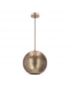 CANDELLUX SFINKS LAMPA WISZĄCA 25 KULA W 1X60W E27 AŻUROWY JASNO BRĄZOWY 31-43276