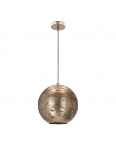 CANDELLUX SFINKS LAMPA WISZĄCA 25 KULA W 1X60W E27 AŻUROWY JASNO BRĄZOWY 31-43276