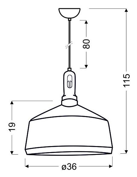 CANDELLUX ROBINSON LAMPA WISZĄCA 36 1X60W E27 BIAŁY / WNĘTRZE ŻÓŁTE 31-37688