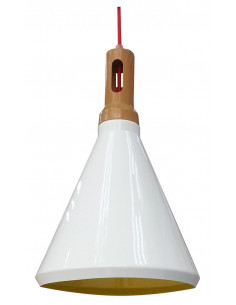CANDELLUX ROBINSON LAMPA WISZĄCA 26 1X60W E27 BIAŁY / WNĘTRZE ŻÓŁTE 31-37695