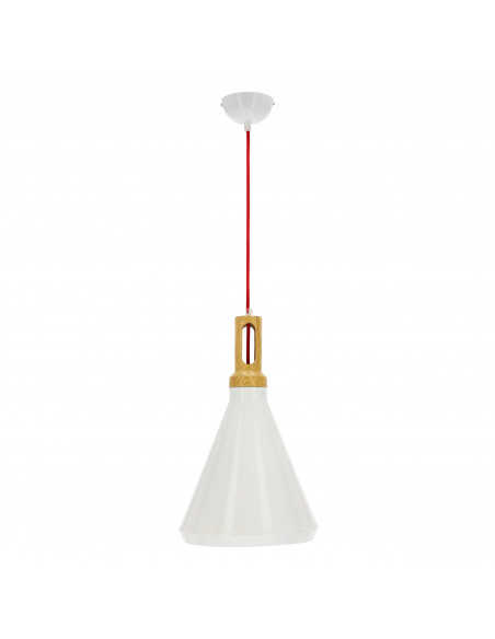 CANDELLUX ROBINSON LAMPA WISZĄCA 26 1X60W E27 BIAŁY / WNĘTRZE ŻÓŁTE 31-37695