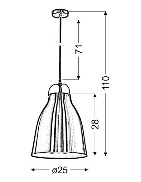 CANDELLUX PENSILVANIA 1 25 1X60W E27 BIAŁY 31-20253
