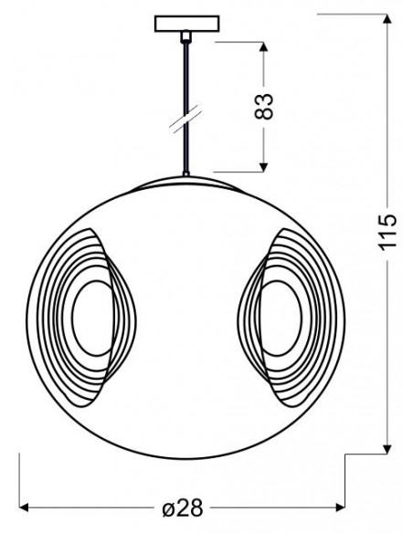 CANDELLUX CLUB LAMPA WISZĄCA 28 1X60W E27 PATYNOWY 31-51219