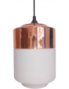 CANDELLUX MASALA LAMPA WISZĄCA 17 1X60W E27 BIAŁY Z MIEDZIANĄ NAKŁADKĄ 31-37633