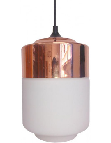 CANDELLUX MASALA LAMPA WISZĄCA 17 1X60W E27 BIAŁY Z MIEDZIANĄ NAKŁADKĄ 31-37633
