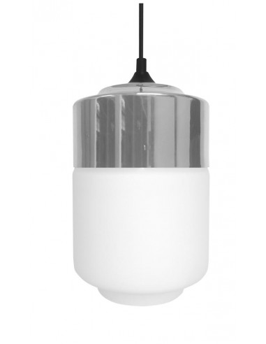 CANDELLUX MASALA 17 LAMPA WISZĄCA 1X60W E27 BIAŁY Z CHROMOWANĄ NAKŁADKĄ 31-40541