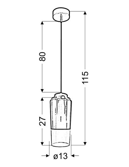 CANDELLUX TUBE LAMPA WISZĄCA 13 1X60W E27 FIOLETOWY 31-51288