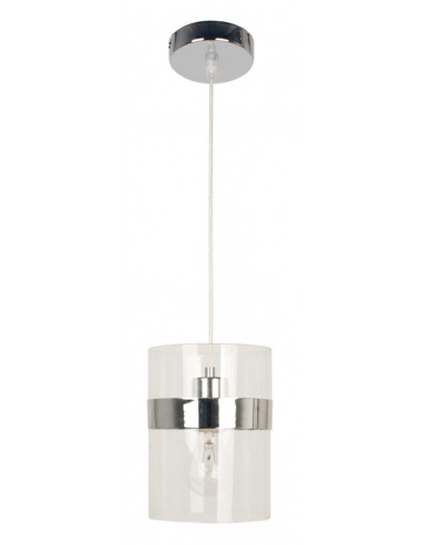 CANDELLUX BRANDO LAMPA WISZĄCA 15 1X60W E27 CHROM / TRANSPARENT 31-28044