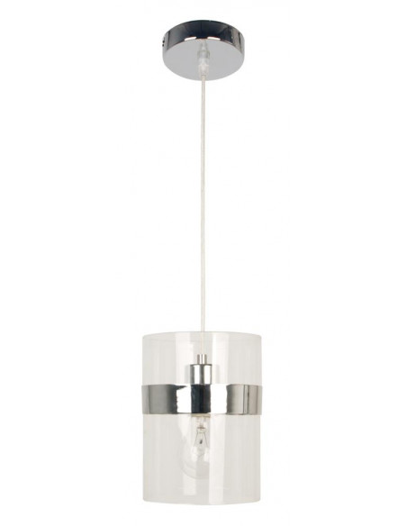 CANDELLUX BRANDO LAMPA WISZĄCA 15 1X60W E27 CHROM / TRANSPARENT 31-28044