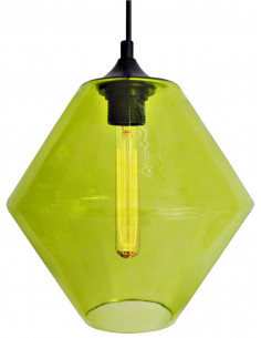 CANDELLUX BREMEN LAMPA WISZĄCA 20 1X60W E27 KLOSZ ZIELONY + ŻARÓWKA 31-36353