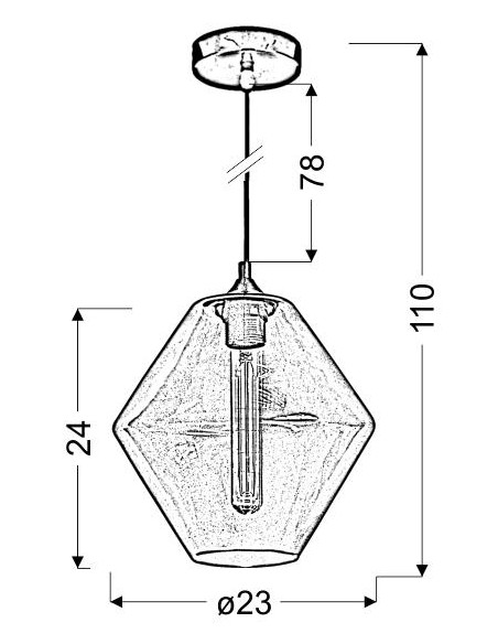 CANDELLUX BREMEN LAMPA WISZĄCA 20 1X60W E27 KLOSZ ZIELONY + ŻARÓWKA 31-36353