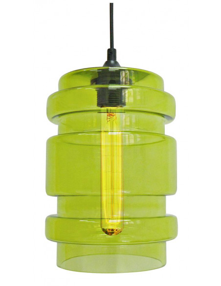 CANDELLUX DECORADO LAMPA WISZĄCA 18 1X60W E27 KLOSZ ZIELONY + ŻARÓWKA 31-36650