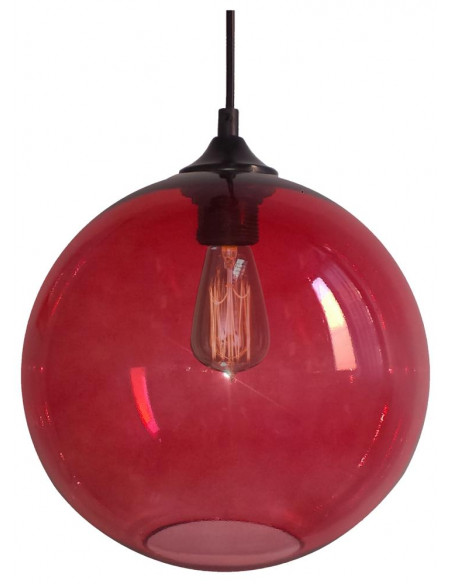 CANDELLUX EDISON LAMPA WISZĄCA 25 1X60W E27 CZERWONY + ŻARÓWKA 31-21410