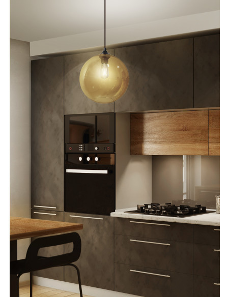 CANDELLUX EDISON LAMPA WISZĄCA 25 1X60W E27 BRĄZOWY + ŻARÓWKA 31-28259