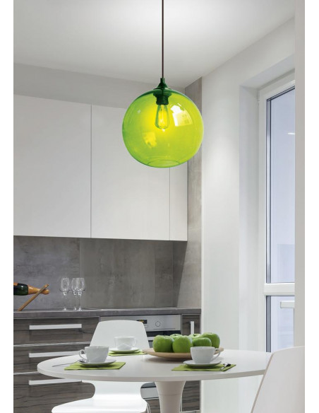 CANDELLUX EDISON LAMPA WISZĄCA 25 1X60W E27 ZIELONY + ŻARÓWKA 31-29546