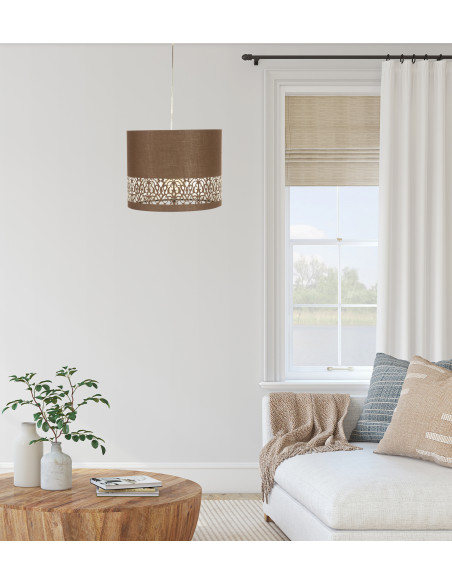 CANDELLUX ARABESCA LAMPA WISZĄCA 33X33X24 1X60W E27 BRĄZ (ABAŻUR 77-19274 Z ZAWIESIEM 85-10608) 31-19519