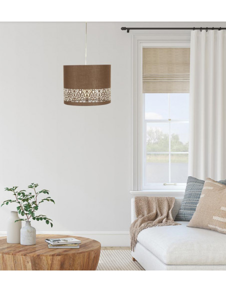 CANDELLUX ARABESCA LAMPA WISZĄCA 33X33X24 1X60W E27 BRĄZ (ABAŻUR 77-19274 Z ZAWIESIEM 85-10608) 31-19519