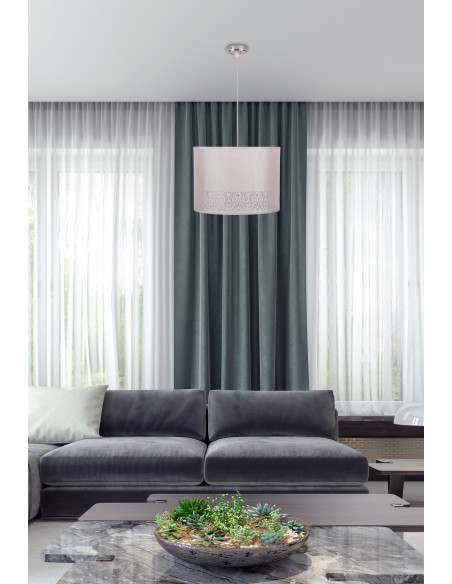 CANDELLUX ARABESCA LAMPA WISZĄCA 33X33X24 1X60W E27 KREMOWY (ABAŻUR 77-19441 Z ZAWIESIEM 85-10608) 31-19526
