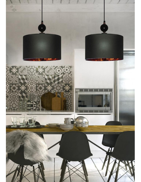 CANDELLUX MELBA LAMPA WISZĄCA 1X60W E27 CZARNY 31-39385
