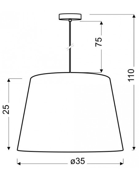CANDELLUX AMERICANO 2 LAMPA WISZĄCA 35 1X60W E27 (ABAŻUR 77-32294 Z ZAWIESIEM 85-10523) 31-32331