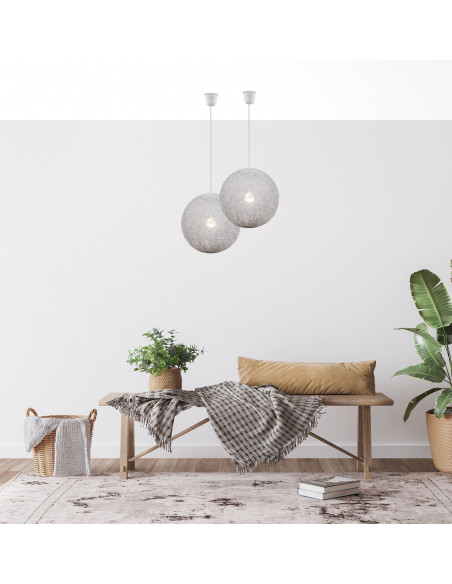 CANDELLUX CARUBA LAMPA WISZĄCA 1X60W E27 BIAŁY 30 31-26944