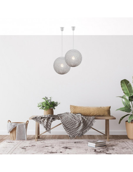 CANDELLUX CARUBA LAMPA WISZĄCA 1X60W E27 BIAŁY 30 31-26944