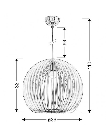 CANDELLUX HAGA LAMPA WISZĄCA 1X60W E27 36X36X110 NIEBIESKI 31-50345