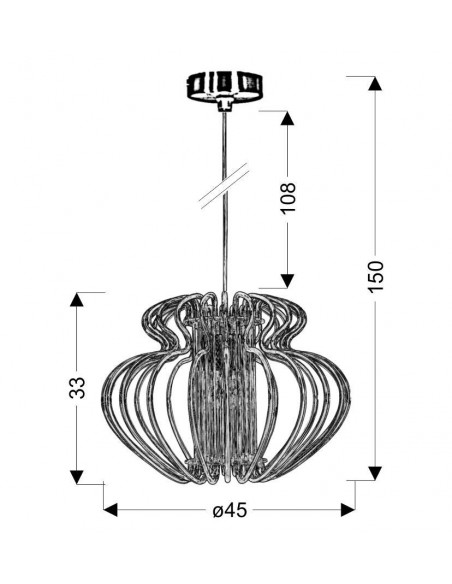 CANDELLUX IMPERIA LAMPA WISZĄCA 1X60W E27 450X330 MAŁA CZERWONA PROMOCJA 31-36608