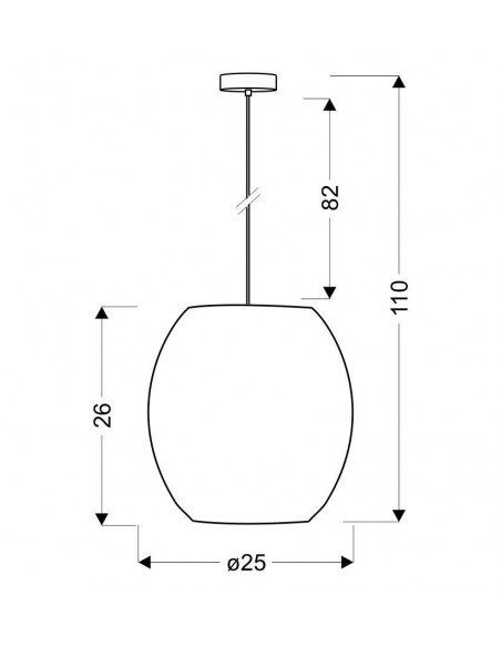 CANDELLUX SELMA LAMPA WISZĄCA 25 1X40W E27 POMARAŃCZOWY + LINKA 85-10523 31-02860