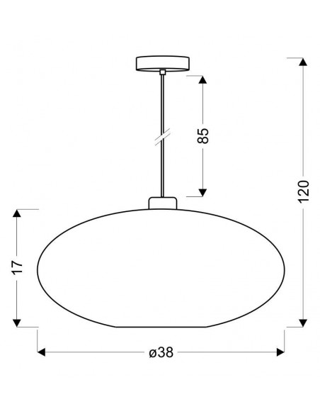 CANDELLUX CRISTY LAMPA WISZĄCA 38 1X60W E27 FIOLET + LINKA 85-10523 31-92635
