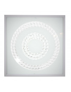 CANDELLUX LUX LAMPA SUFITOWA PLAFON 29X29 16W LED 6500K SATYNA PODWÓJNY RING 10-60693