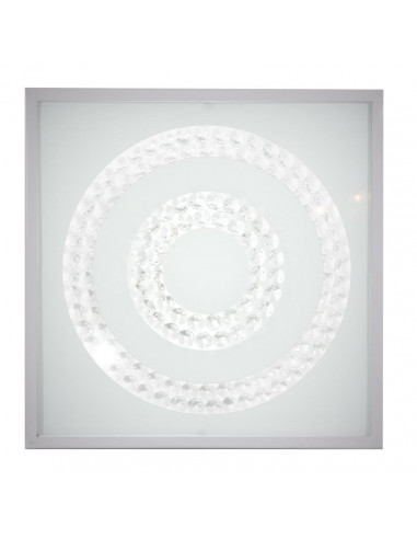 CANDELLUX LUX LAMPA SUFITOWA PLAFON 29X29 16W LED 4000K SATYNA PODWÓJNY RING 10-64516